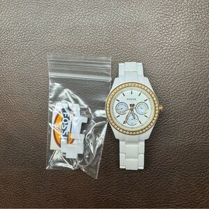 Fossil White and Gold Women's Watch